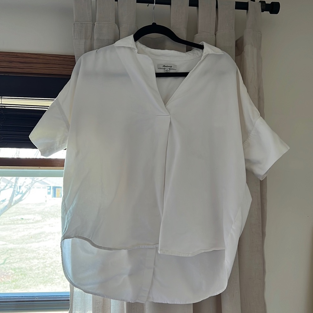 Madewell white linen top